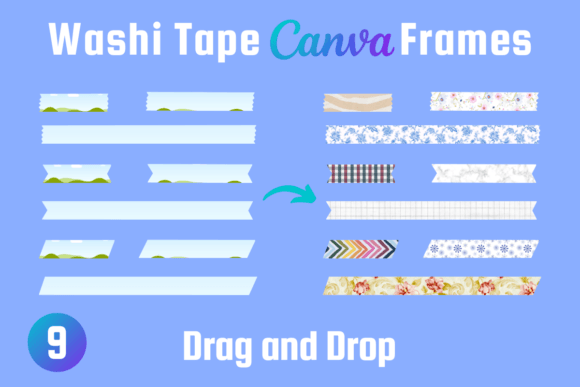 Download Washi Tape Canva Frame Template - Washi tape Collection