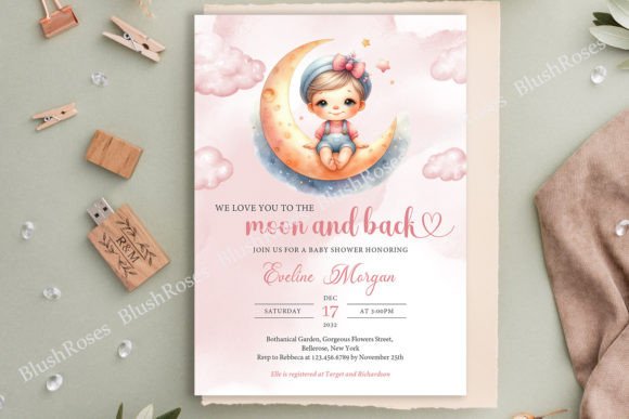 Download Cute Baby Girl over the Moon and Back in - Premium Resources
