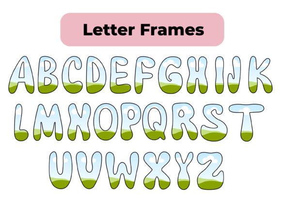Download Alphabet Letter Frame for Canva - Frame for canva Collection