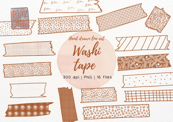 Download Washi Tape Hand Drawn Clipart Bundle - Premium Resources