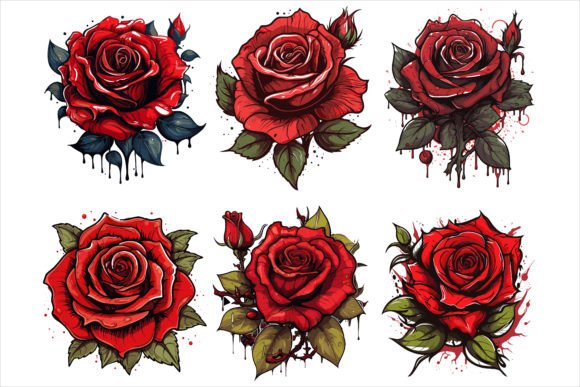 Download Watercolor Red Rose Floral Bouquet - Floral bouquet Collection