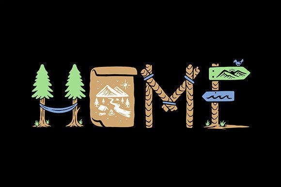 Download Home Typography with Nature Theme - Nature theme Collection