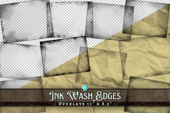 Download Ink Wash Edges Overlays Transparent PNG - Overlays Collection