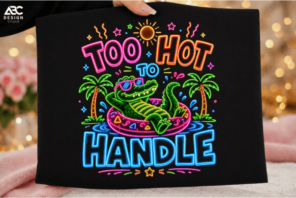 Download Too Hot to Handle Retro Neon Alligator - Neon Collection
