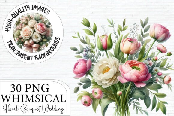 Download Whimsical Floral Bouquet Wedding Clipart - Floral bouquet Collection